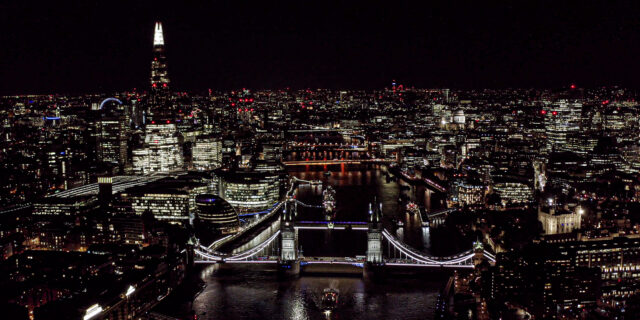 London night time view.